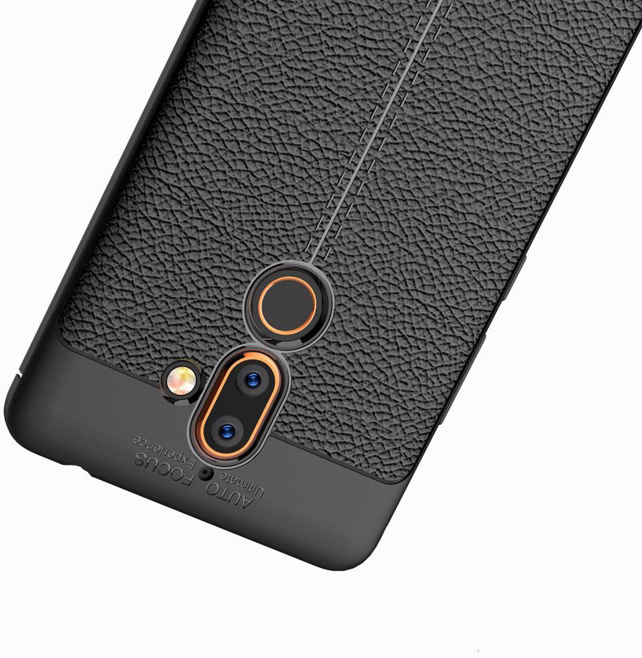 Nokia 7 Plus Rugged Armor Brushed TPU Hoesje Zwart afbeelding 13