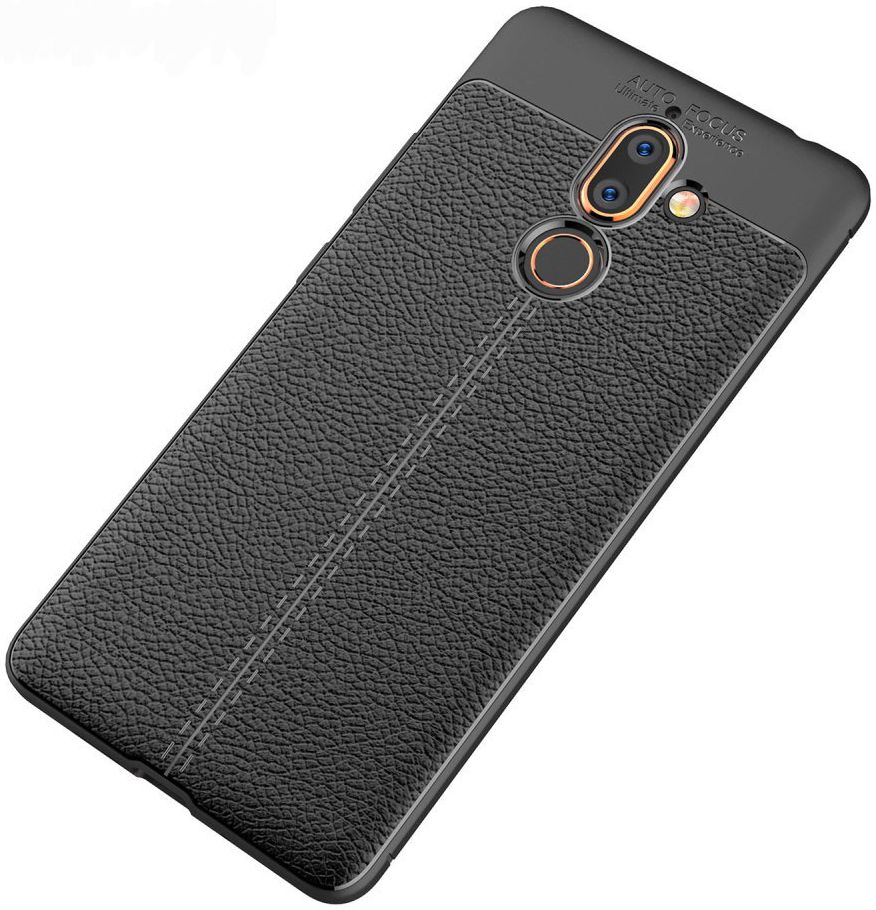 Nokia 7 Plus Rugged Armor Brushed TPU Hoesje Zwart afbeelding 14