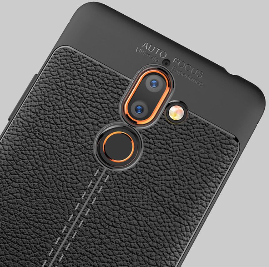 Nokia 7 Plus Rugged Armor Brushed TPU Hoesje Zwart afbeelding 19