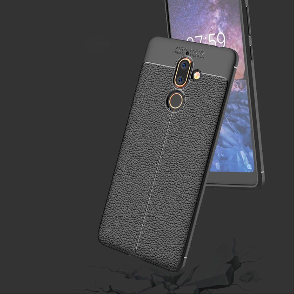 Nokia 7 Plus Rugged Armor Brushed TPU Hoesje Zwart afbeelding 20