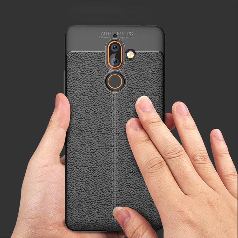 Nokia 7 Plus Rugged Armor Brushed TPU Hoesje Zwart afbeelding 21