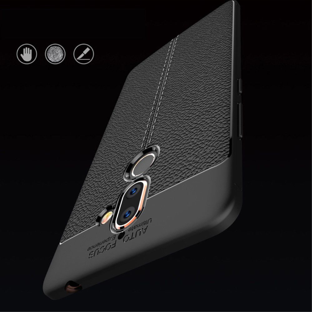 Nokia 7 Plus Rugged Armor Brushed TPU Hoesje Zwart afbeelding 24