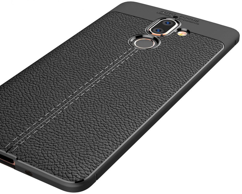 Nokia 7 Plus Rugged Armor Brushed TPU Hoesje Zwart afbeelding 5
