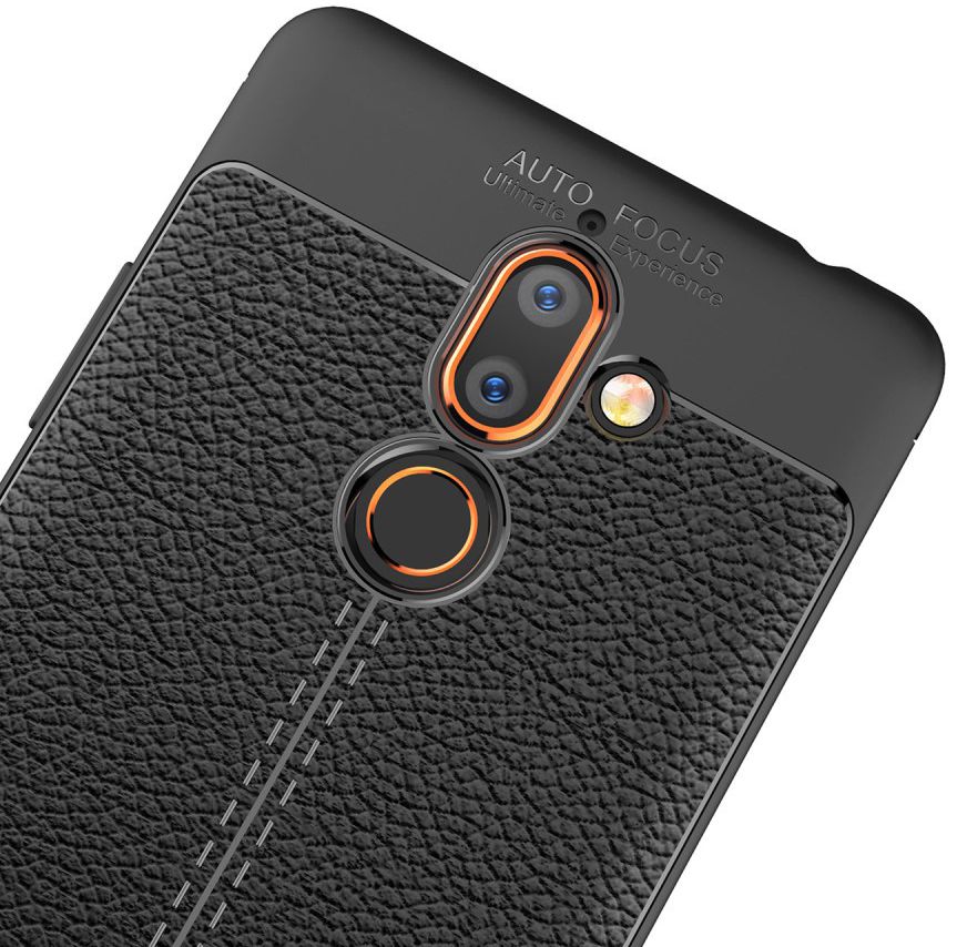 Nokia 7 Plus Rugged Armor Brushed TPU Hoesje Zwart afbeelding 6