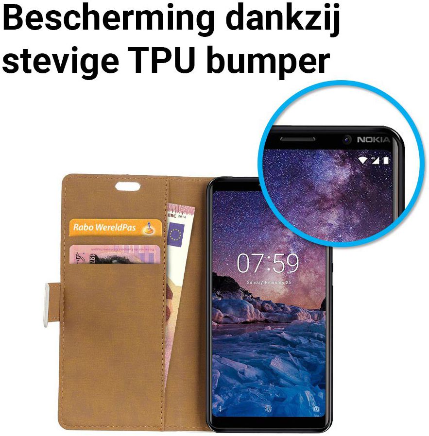 Nokia 7 Plus Portemonnee Hoesje met Post Print afbeelding 4