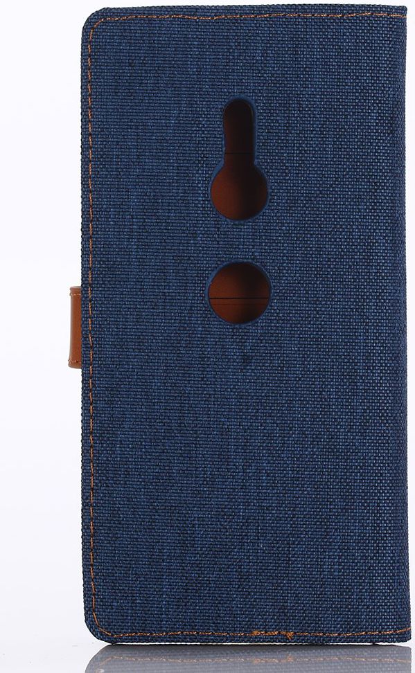 Sony Xperia XZ2 Denim Portemonnee Hoesje Blauw afbeelding 3