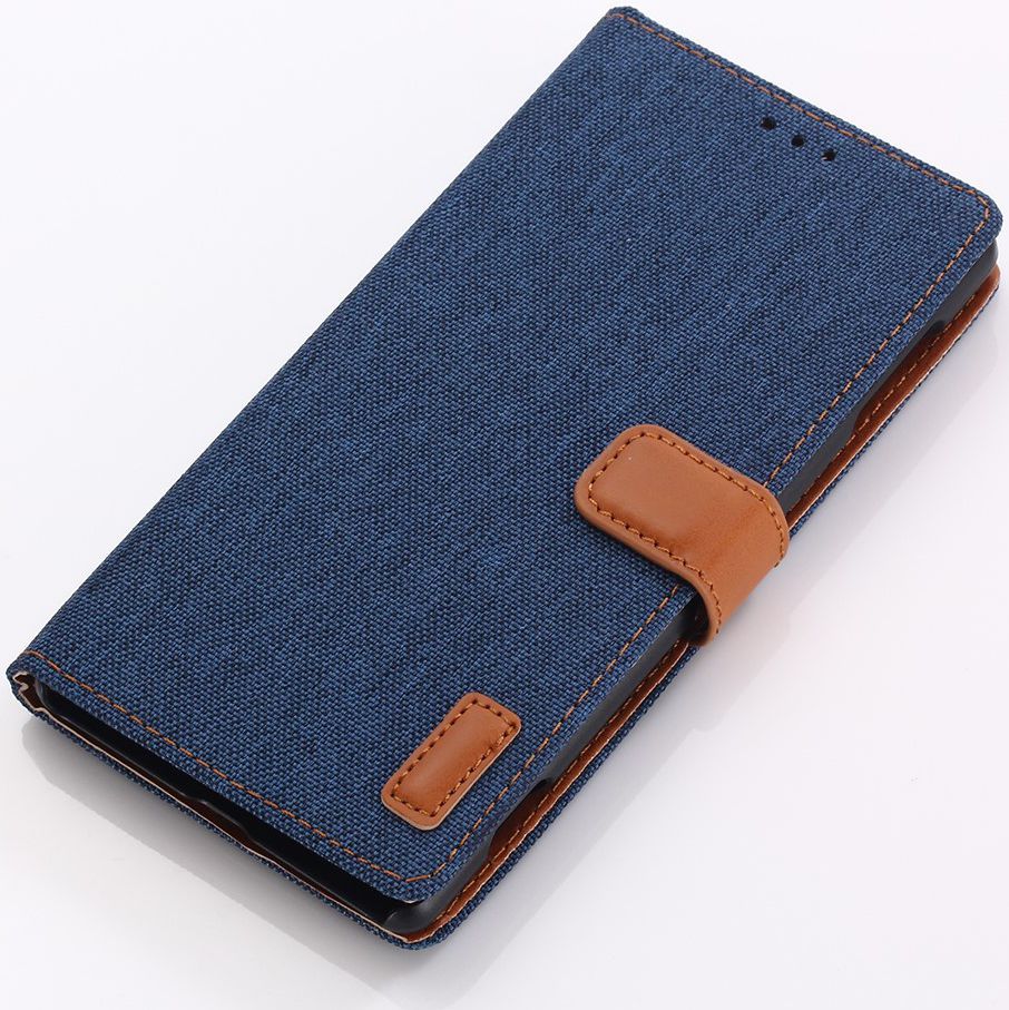 Sony Xperia XZ2 Denim Portemonnee Hoesje Blauw afbeelding 7