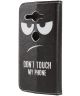 Sony Xperia XZ2 Compact Flip hoesje Print Don't Touch My Phone