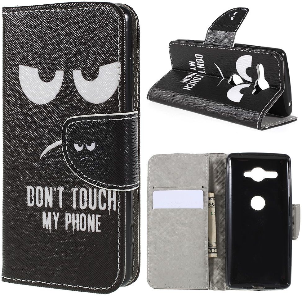 Sony Xperia XZ2 Compact Flip hoesje Print Don't Touch My Phone afbeelding 7
