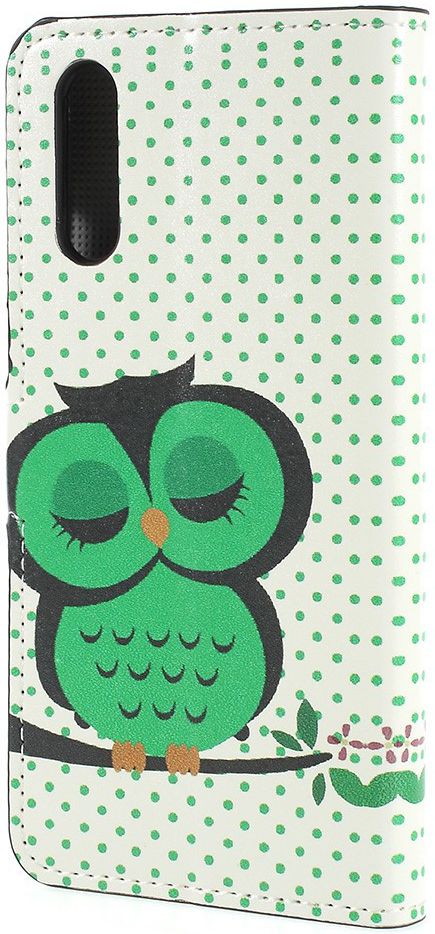 Huawei P20 Portemonnee Hoesje met Slapende Uil Print afbeelding 5