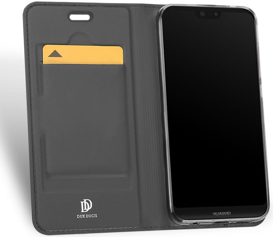 Dux Ducis Huawei P20 Lite Premium Bookcase Hoesje Grijs afbeelding 2