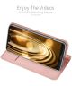 Dux Ducis Huawei P20 Lite Premium Bookcase Hoesje Roze Goud