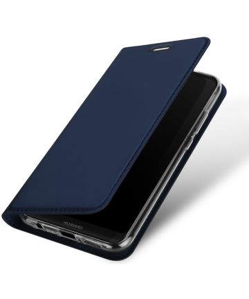 Dux Ducis Huawei P20 Lite Premium Bookcase Hoesje Blauw Hoesjes