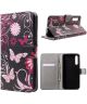 Huawei P20 Pro Portemonnee Hoesje Print Roze Vlinders