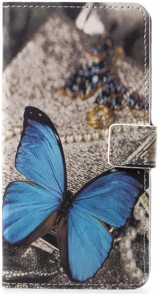 Huawei P20 Pro Portemonnee Hoesje Print Blauwe Vlinders afbeelding 1