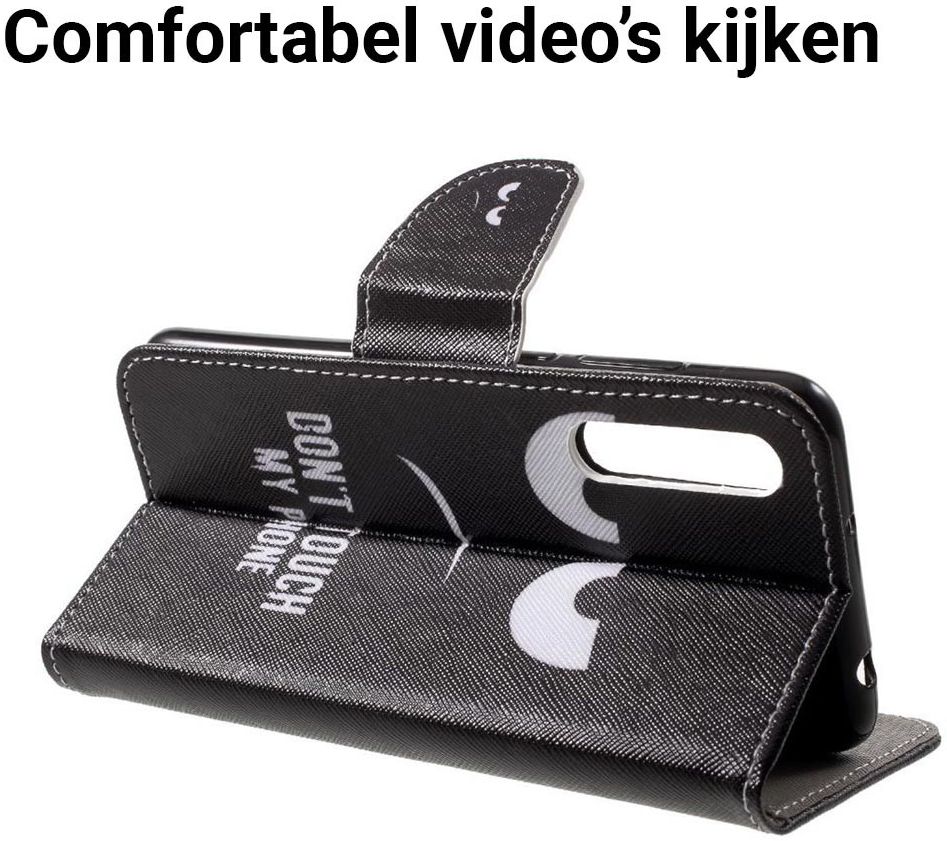 Huawei P20 Pro Portemonnee Hoesje Print Don't Touch My Phone afbeelding 6