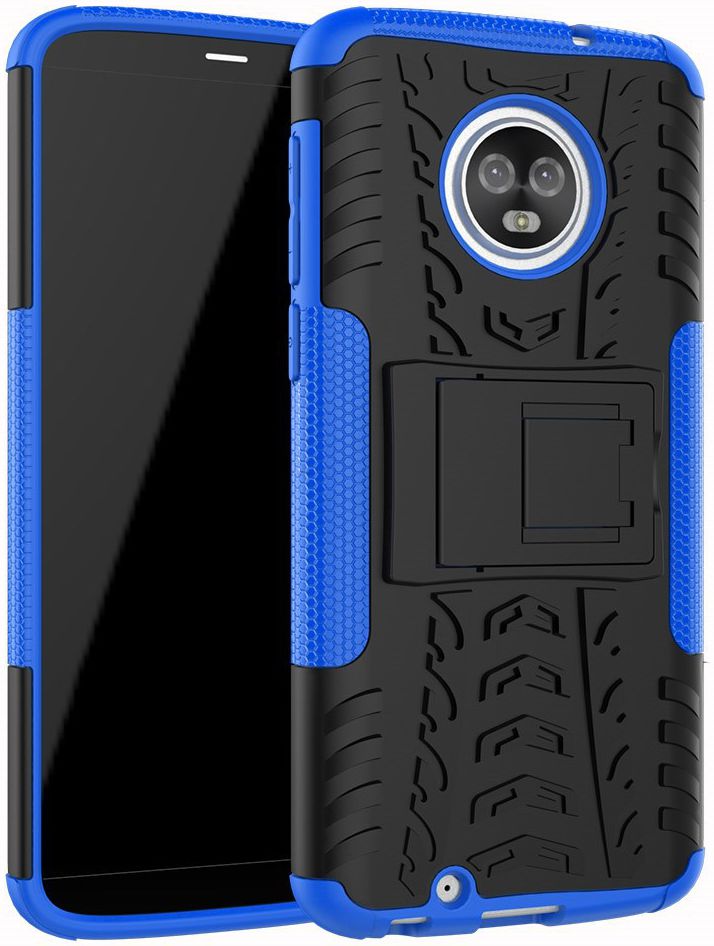 Motorola Moto G6 Hybride Hoesje met Standaard Blauw afbeelding 1