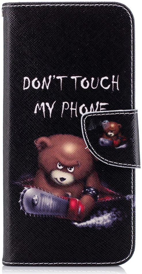 Motorola Moto G6 Portemonnee Hoesje met Teddy Print afbeelding 1