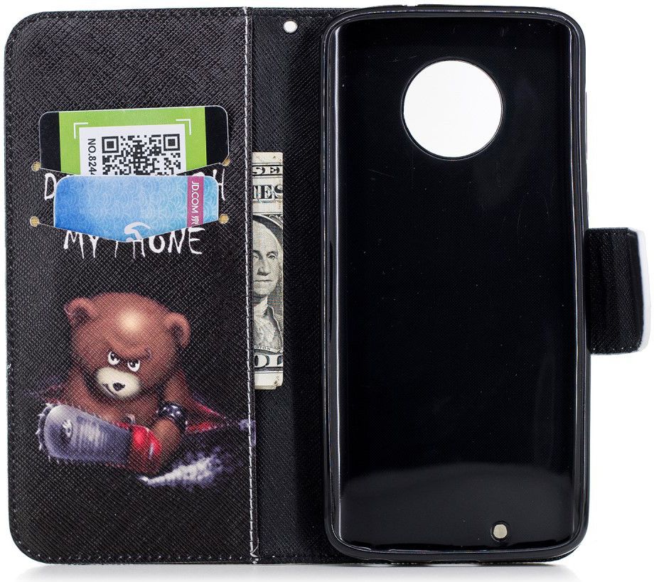 Motorola Moto G6 Portemonnee Hoesje met Teddy Print afbeelding 7