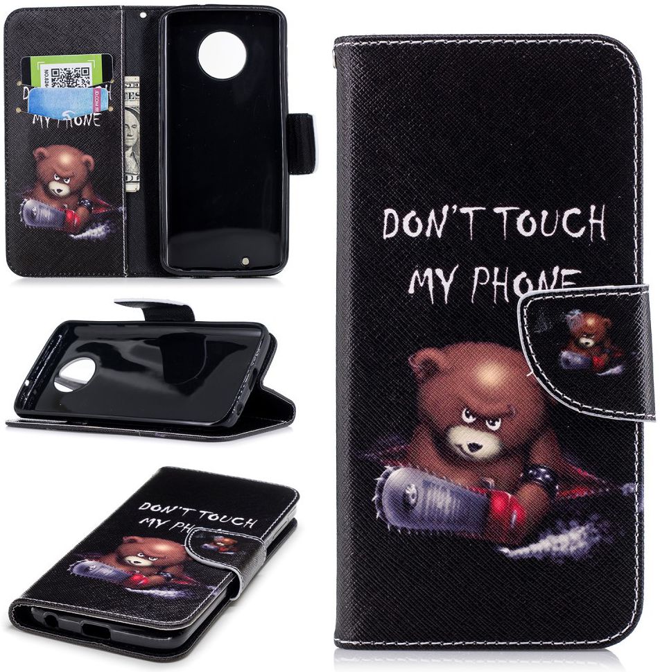 Motorola Moto G6 Portemonnee Hoesje met Teddy Print afbeelding 13