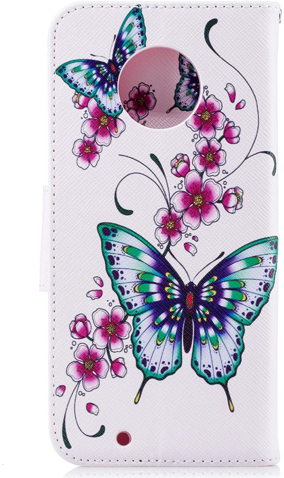 Motorola Moto G6 Portemonee Hoesje met Vlinders Print afbeelding 6