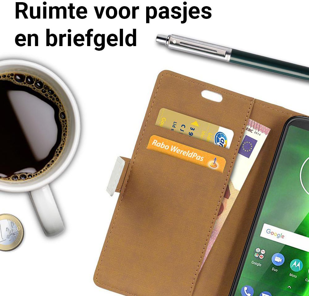 Motorola Moto G6 Portemonee Hoesje met Boom Print afbeelding 3
