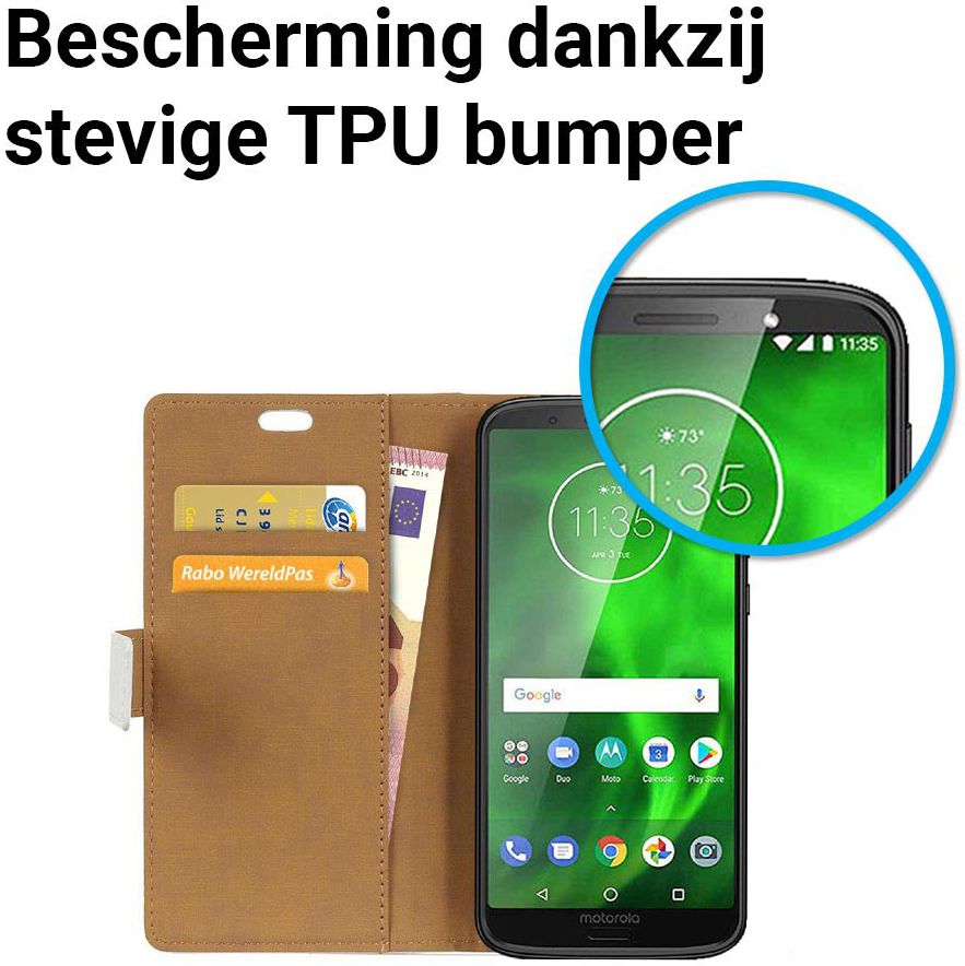 Motorola Moto G6 Portemonee Hoesje met Boom Print afbeelding 5