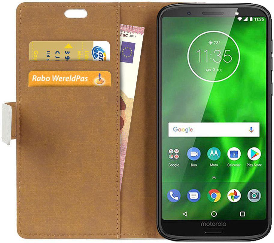 Motorola Moto G6 Portemonee Hoesje met Boom Print afbeelding 2