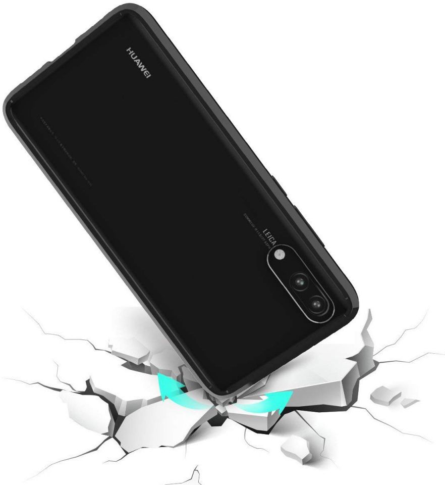 Huawei P20 Hoesje Armor Backcover Zwart afbeelding 3