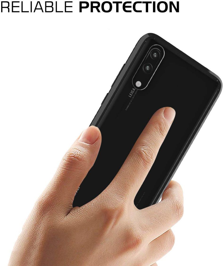 Huawei P20 Hoesje Armor Backcover Zwart afbeelding 4