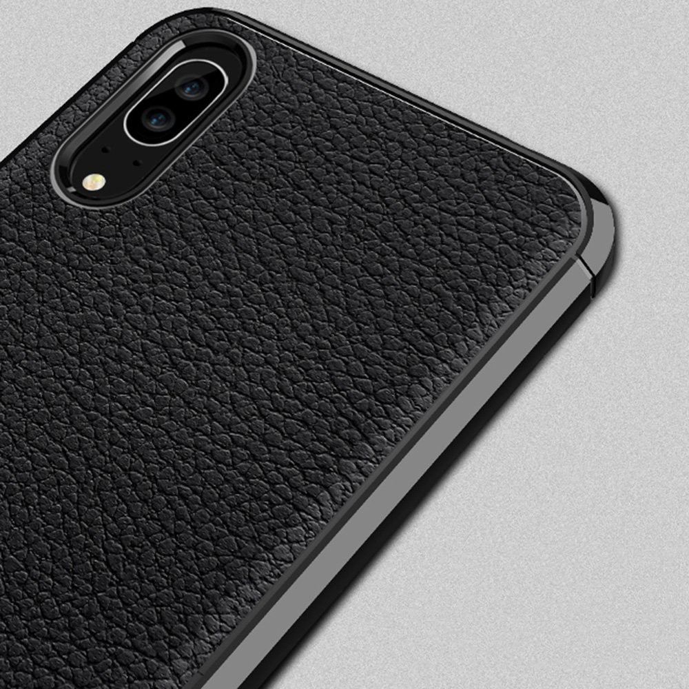 Huawei P20 Rugged Armor Geborsteld TPU Hoesje Zwart afbeelding 3