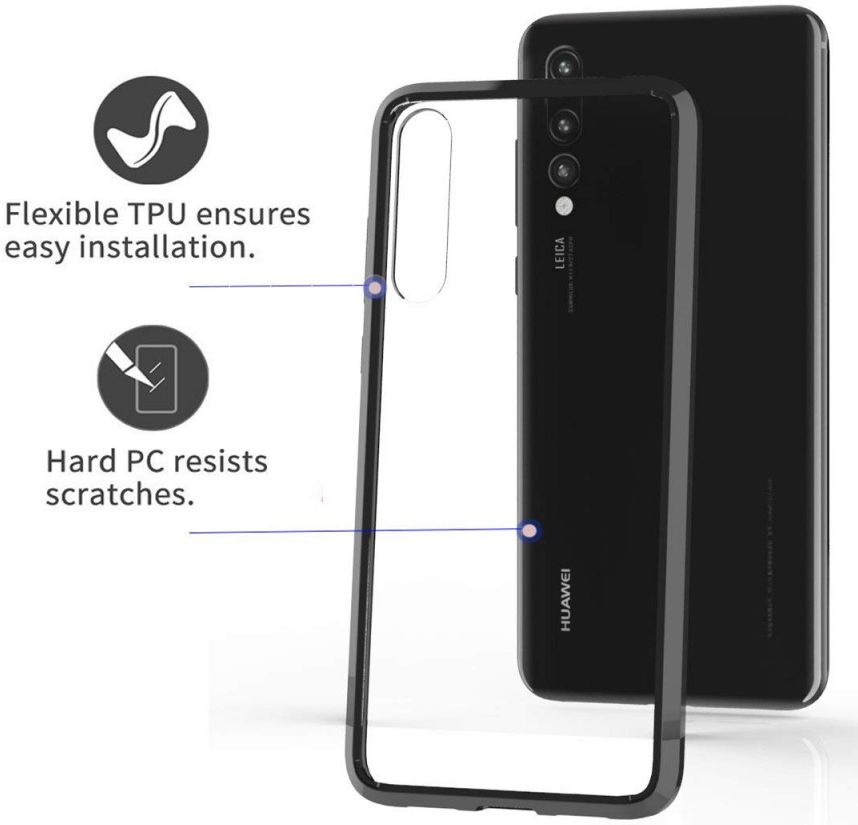 Huawei P20 Pro Hoesje Armor Backcover Zwart afbeelding 3