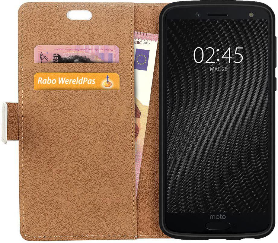 Motorola Moto G6 Plus Portemonnee Hoesje Print Hartjes afbeelding 2