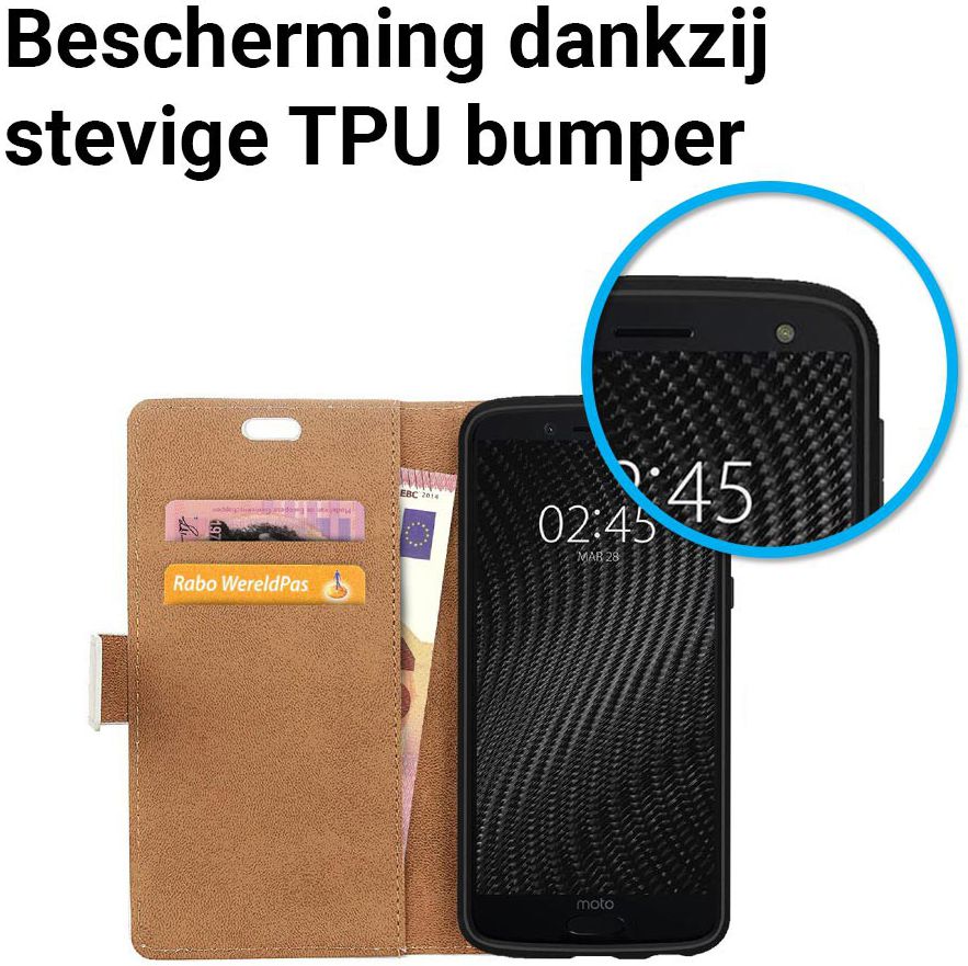 Motorola Moto G6 Plus Portemonnee Hoesje Print Hartjes afbeelding 5