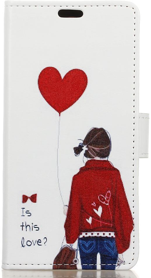 Motorola Moto G6 Plus Portemonnee Hoesje Print Hartballon afbeelding 1