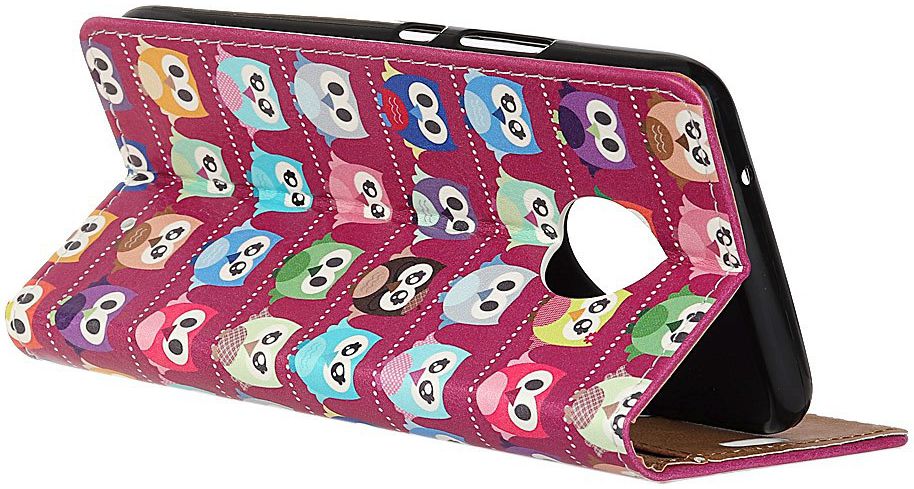 Motorola Moto G6 Plus Portemonnee Hoesje Print Uilen afbeelding 8