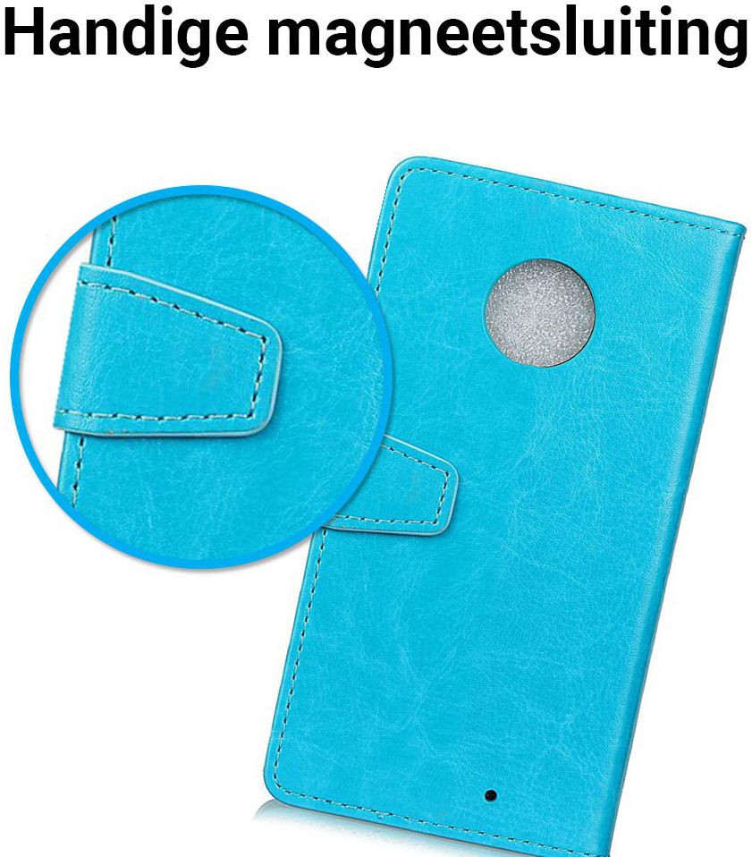 Motorola Moto G6 Plus Hoesje met Kaarthouder Blauw afbeelding 4