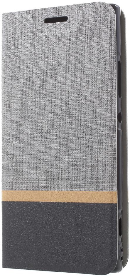 Sony Xperia XA2 Linnen Portemonnee Hoesje Grijs afbeelding 4