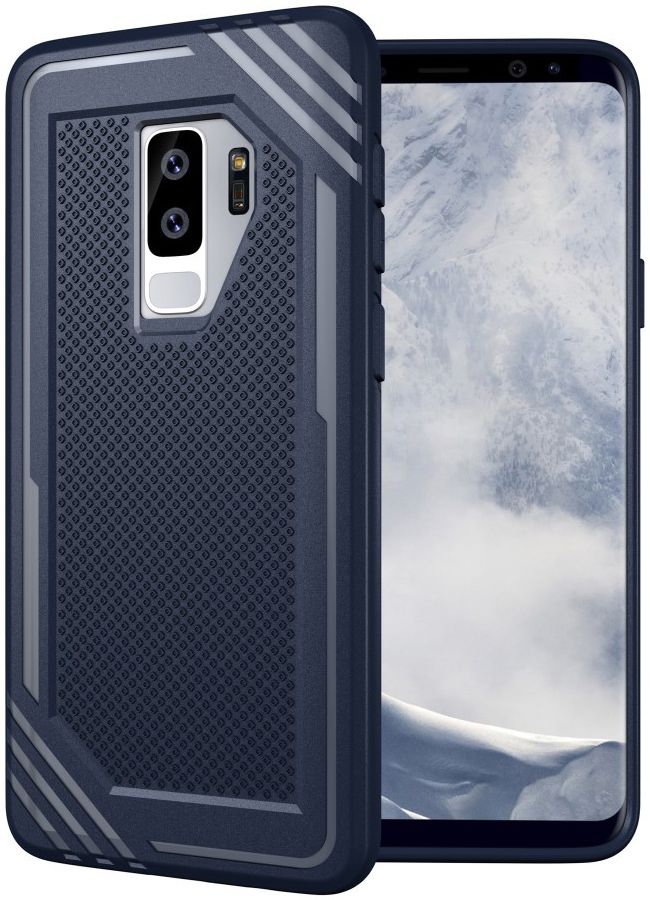 Samsung Galaxy S9 Plus TPU Hoesje Extra Grip Blauw afbeelding 1