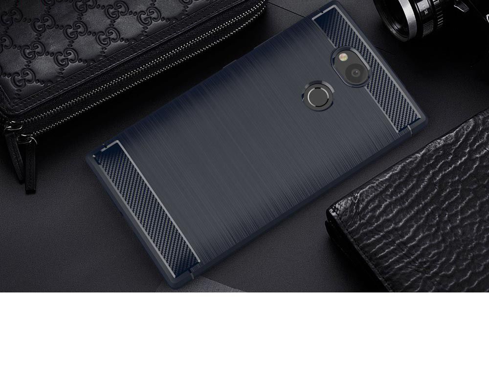 Sony Xperia L2 Geborsteld TPU Hoesje Blauw afbeelding 2