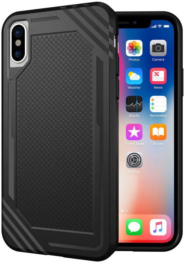 Apple iPhone X TPU Hoesje Extra Grip Zwart afbeelding 1