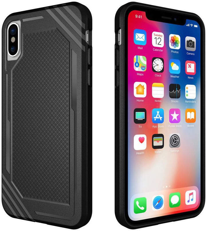 Apple iPhone X TPU Hoesje Extra Grip Zwart afbeelding 13