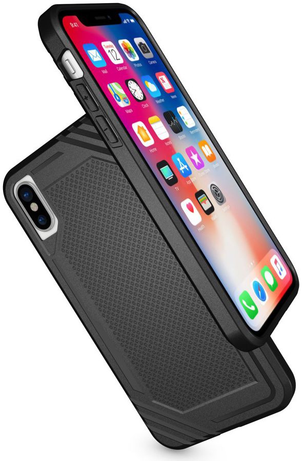 Apple iPhone X TPU Hoesje Extra Grip Zwart afbeelding 3