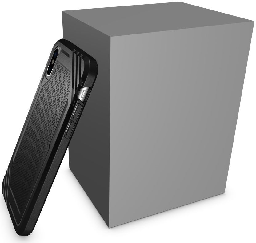 Apple iPhone X TPU Hoesje Extra Grip Zwart afbeelding 6
