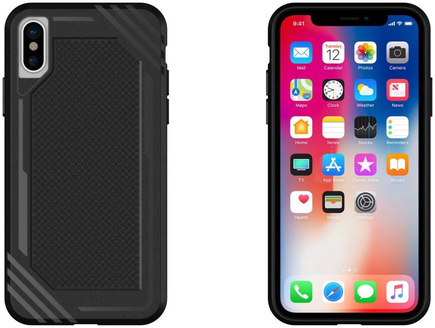 Apple iPhone X TPU Hoesje Extra Grip Zwart afbeelding 8