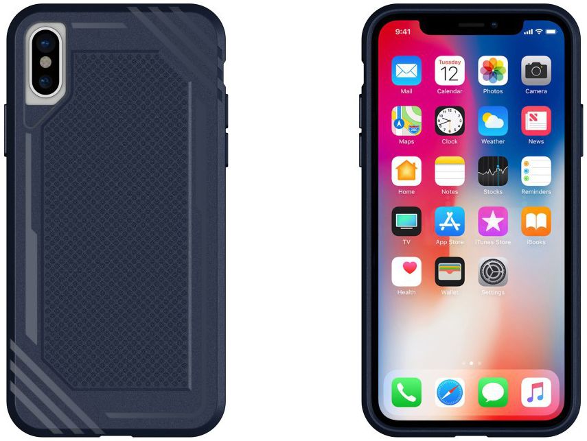 Apple iPhone X TPU Hoesje Extra Grip Blauw afbeelding 4