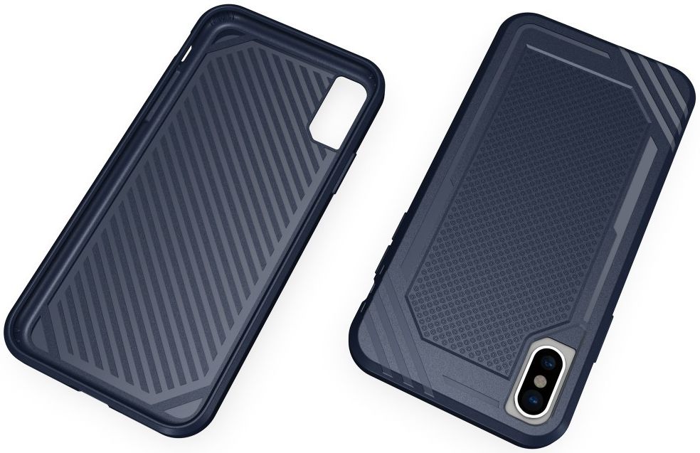 Apple iPhone X TPU Hoesje Extra Grip Blauw afbeelding 6