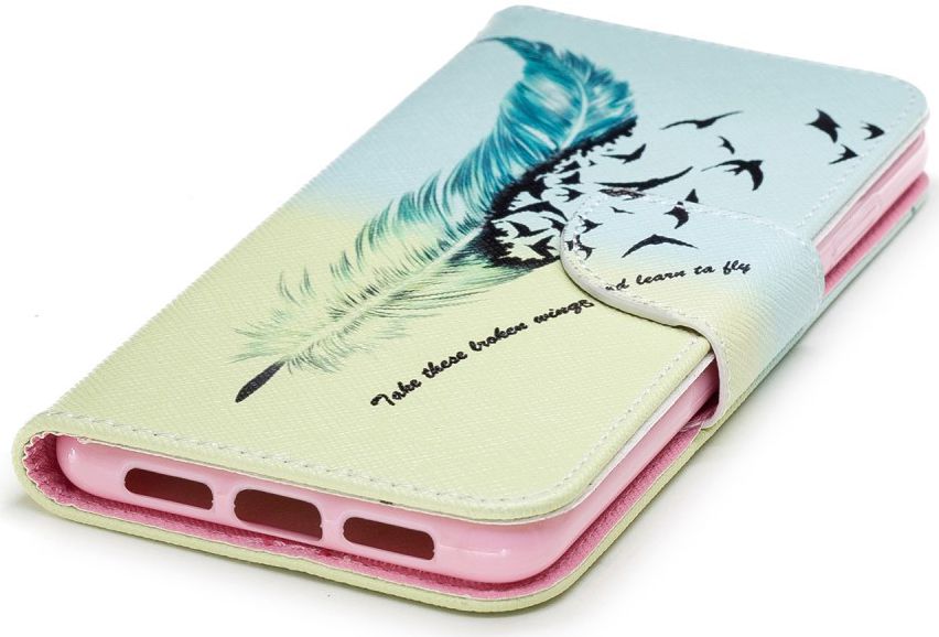 Huawei P20 Portemonnee Hoesje met Veer Print afbeelding 9
