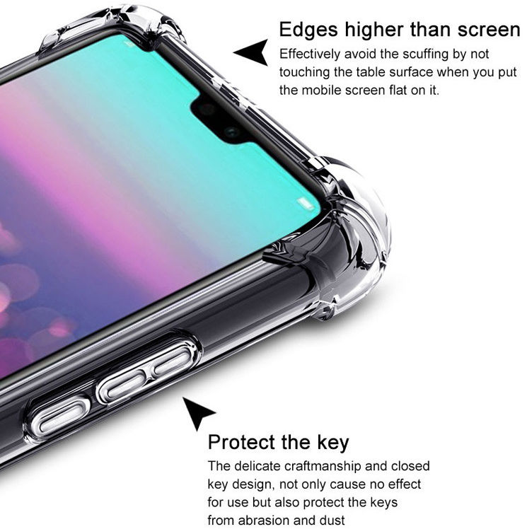 IMAK Huawei P20 Hoesje TPU met Screenprotector Transparant afbeelding 5