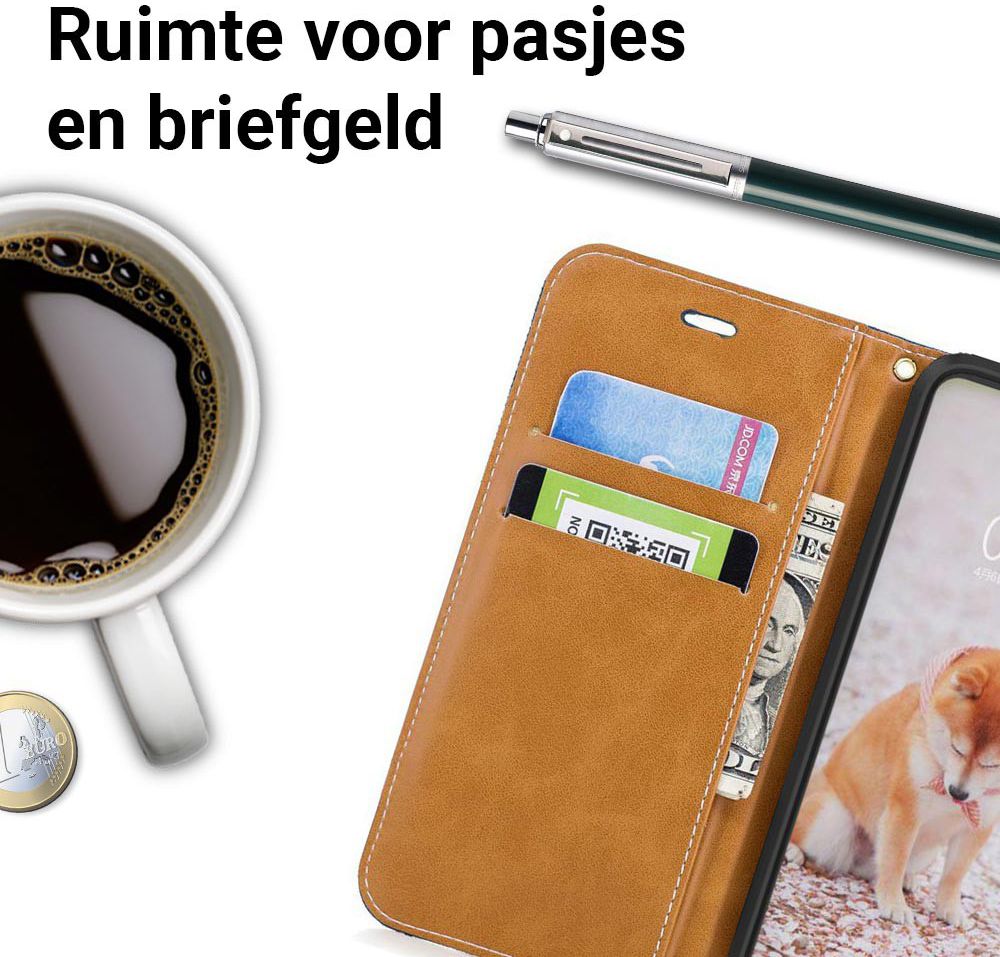 Huawei P20 Jeans Portemonnee Hoesje Donker Blauw afbeelding 4